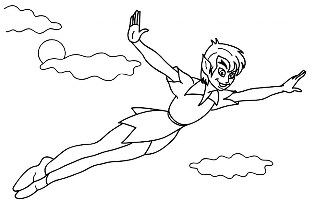 Plansa de colorat cu Peter Pan 2 12